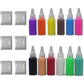 Water Elf Toy Kit Refill, 6 Powder Packs + 12 Color Gels, Supply Kit for Magic Aqua Fairy Toy