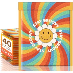 Metronic Bubble Mailers 6x10 Inch 50 Pack Usable Size 6x9", Cute Bubble Mailers Waterproof Padded Mailing Envelopes Bubble Padded for Shipping Gift, Jewelry,Makeup, Small Items