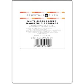 Ellen Hutson, Essentials by Ellen White Gloss Backed Magnetic Die Storage, Small 5 x 6.875 in, 25 pk, Storage, Papercrafts, Scrapbooking, Organization