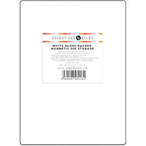 Ellen Hutson, Essentials by Ellen, White Gloss Backed Magnetic Die Storage, Large 6.5 x 8.875 in, 25 pk, Storage, Papercrafts, Scrapbooking, Organization