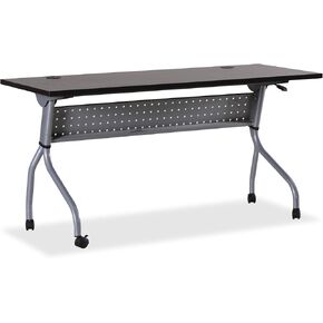Lorell LLR60730 Espresso/Silver Training Table