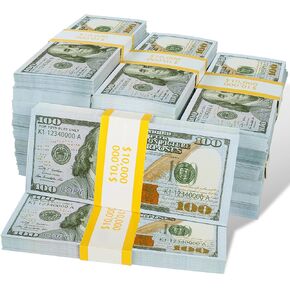 500pcs Prop Money Play Money Number Tearning Teary Toys For Kids ، Props for Movie ومقاطع الفيديو وحفلات أعياد الميلاد وحفلات الزفاف والعطلات