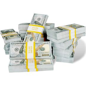 Prop Money 400 pcs Movie Money Play Money Number Learning Education Toys for Girls Boys, Ages 3+ Develops Early Math Skills,Movie, Videos,Birthday Party and Holiday