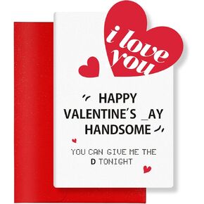 Valentines Day Love Gifts for Him, Valentines Day Card Gifts for Husband Men, Funny Card for Him Valentines Day, Mens Valentines Gifts, Gifts for Boyfriend Husband Valentines Day, Valentine Gifts for Him