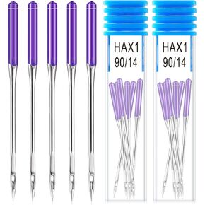 9pcs 90/14 Prevent Skipped Stiches Ball Point Sewing Machine Needles, Universal Sewing Machine Needles for Knit Fabric,Compatible with Home Sewing Machine