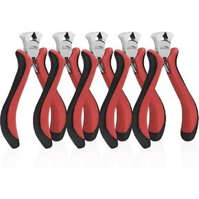 End Cutting Pliers 4"-5 Pack End Cutting Pliers for Jewelry Making with Spring Loaded for DIY, Craft, Repairing