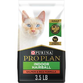 Purina Pro Plan Hairball Management, Indoor Cat Food, Salmon and Rice Formula - 3.5 lb. Bag