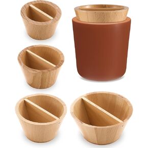Colingmill 4 Pcs Rim Cone Pottery Wooden Tools 4 Sizes Pottery Shaping Cone Trimming Tools Supplies for Sculpting Fixing Rim Mug Bowl Ceramic(Xs, S, M, L)