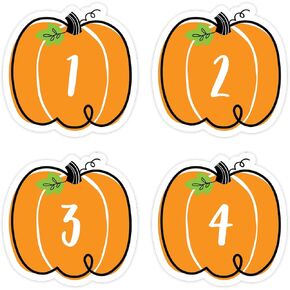 CTP Doodle Pumpkins Calendar Days Learning Décor Accents for Halloween & Fall Classroom Theme (Creative Teaching Press 10586)