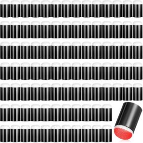 96 Pieces Finger Sponge Daubers Finger Painting Sponge Craft Drawing Sponge Dauber Set for Painting Art Ink Crafts Chalk Card Making (Black) ﻿