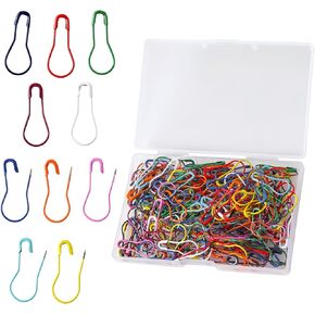200 Pieces Safety Bulb Pins,Mixed Colors Bulb Pins Gourd Safety Pin Metal Calabash Pins Clothing Tag Pins for Knitting and DIY Project Craft Project, Home Accessories