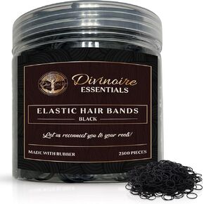2500 Pcs Black Rubber Bands – Strong Elastic Bands for Office, School, Home, and Hair Styling – Durable and Versatile for Bundling, Organizing, and Crafts