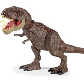 T Rex Action Figure Dinosaur Toys for Kids- Tyrannosaurus Rex Toy with Continuing Head Strike, Snapping Chomp Attack, Roar Sound, Light Up, Tail Flick Attack, Birthday, for Kids 3-8