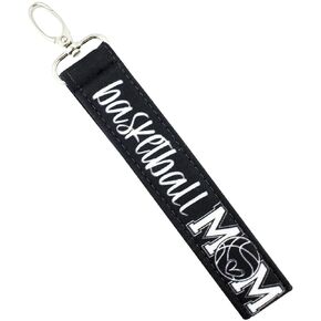 Sports Team Mom Gift - Keychain for Sports Mama - Sports Goodie Bag Gift - Sports Key Fob Lanyard (Basketball Mom)