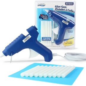 ArtSkills Hot Glue Gun and Sticks Set, High Temp Full Size Glue Gun with 7/16" Glue Sticks & Silicone Mat, Extra Long 7.5 ft Cord, for DIY, Craft, Repairs & More