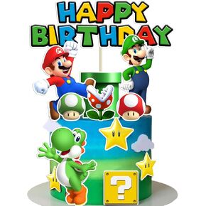 14Pcs Super Bros Cake Topper for Birthday Party Decoration, Super Brother Birthday Party Supplies- Fun Kid's Party Cupcake Decoration!
