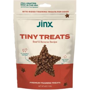 Jinx Beef & Banana Training Treats for Dogs and Puppies, Low-Calorie, All Natural, Slow-Smoked Real Beef, No Fillers 4oz
