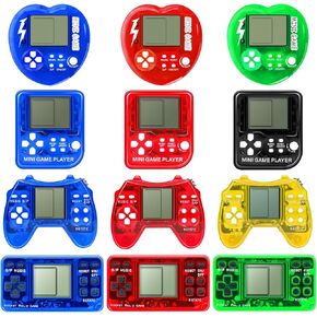 12Pcs Video Game Party Favors Valentines Day Gifts for Kids, Arcade Video Game Keychain Birthday Party Supplies Classroom Prizes for Boys and Girls