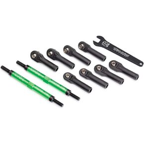 Traxxas E-Revo 2.0 'Tubes' Anodized Aluminum Toe Links Assembled with Rod Ends and Steel Hollow Balls w/Free 8mm Wrench (Green)