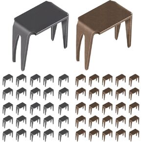 50pcs Zipper Stoppers, #5 Zipper Repair Kit Zipper Stoppers Ends Zipper Stops Bottom & Top Stopper for Bags Jackets Tents Backpacks Coats Sewing Replacement (Bronze & Silver Gunmetal)