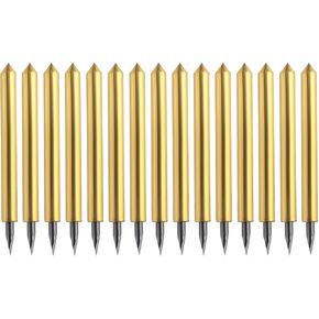 Create idea 15Pcs Vinyl Cutting Blades 45 Degrees Fine Point Blade Compatible with Cricut Maker Maker3 Compatible with Explore Air Air2 23.8x17.3x4.7mm(Gold)