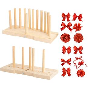 Bow Maker Wooden Wreath Bow Maker Tool Lightweight Portable Bow Tie Machine (Beige)