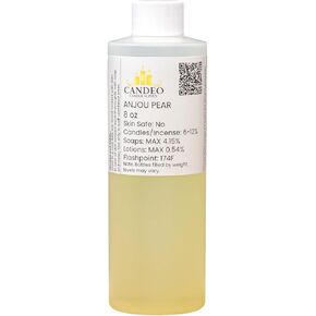 Anjou Pear Hurmal Oil (8 أوقية زجاجة) | صنع الشموع ، صنع الصابون ، بخاخات الغرفة ، قنابل الحمام ، المستحضر ، معطرات السيارات ، ذوبان الشمع | Candeo Candle Supply | فثالات حرة ودعوة 65 متوافقة