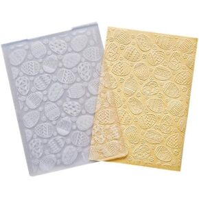 Easter Eggs Embossing Folders for Card Making，Easter Embossing Template for DIY Paper Crafts Scrapbooking Polymer Clay Decoration