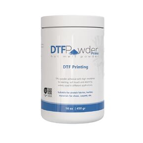 DTF Powder Adhesive - White 16 oz / 450 gr Transfer Powder for All DTF Printers - Perfect for Digital Printing on T-Shirts and Textiles with DTF PET Film and Ink