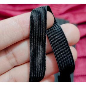 NOSHAD® Black ، 12 مم - 1/2 "نصف بوصة سلك النطاق المرن المسطح لتنورة الخياطة ، التخيين ، haberdashery ، الملابس ، scrunchies diy ، الفنون والحرف الملحقات ، المواد ، اللوازم (20meter - 22yard)