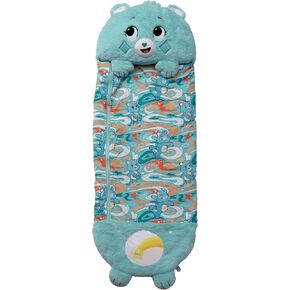 حفاضات سعيدة: Care Bears Sleep Sack Medium - Wish Bear - 54 × 20 ، 2 -in -1: تفتح الشخصية الفخمة في كيس للنوم ، قيلولة ناعمة وحيوان ، أطفال 3+