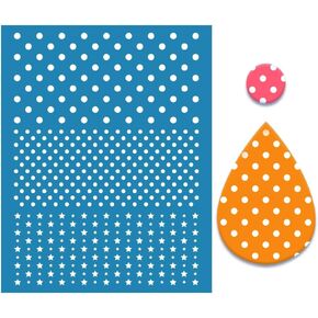 2Pcs Dots Silk Screen Stencil for Polymer Clay Reusable Clay Silkscreen Stencils Texture Sheet Mesh Transfer for DIY Craft Jewelry Earrings Making Printing on Wood Canvas Bags