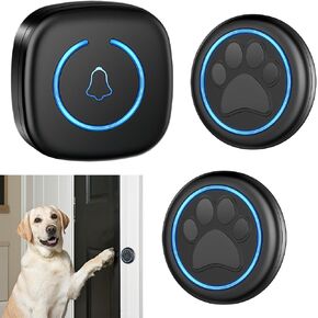 Dog Door Bell for Potty Training, Smart Wireless Doggie Doorbell to Go Outside, 1000 Feet Long Range with IP65 Waterproof Super-Light Touch Button, 60 Melodies & Adjustable Volume