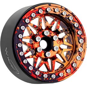 4PCS Splash Anodizing Aluminum 2.2 Inch Beadlock Wheels Hubs for Axial SCX10 Wraith RR10 YETI TRX4 VS4-10 Redcat Gen8 D90 1/10 RC Crawler Car Upgrades