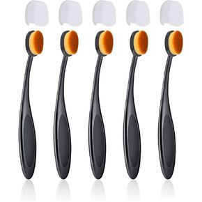 UNIMEIX 5 Pack Blending Brushes for Card Making Art Blending Tools Blender Brush Ink Blending Brushes for Crafts Brown with Cover…