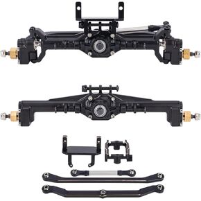 AMK 216.4g Brass TRX4M Axle, Extended 20mm TRX4M Portal Axle, TRX4M Brass Axle with Two Servo Mount Options, for 1/18 RC CrawlerCar TRX4M Axle Upgrade Parts