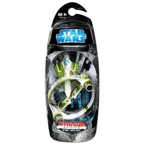 Star Wars Titanium Series Diecast 3 Inch - Green Jedi Starfighter W/hyperdrive Ring (style and colors may vary)