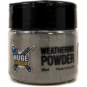 Weathering Powder, Ash Pigment for Model Terrain Scenery and Vehicles by Huge Minis - 30ml Flip-Top Container