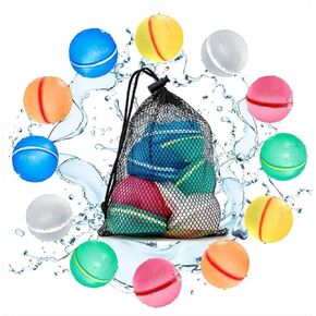 MagMen Aquabombs! Magnetic Reusable Water Balloons (10-Pack) - Multicolor, Fast-Fill, No Mess, No Tie, Easy Snap Seal Water Bombs for Endless Summer Splash Battles!