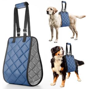 Adjustable Dog Sling Dog Lift Harness for Large Dogs, Hind Leg Support Portable Soft Lift Support and Rehab Harness for Weak Rear Legs, for Senior, Injured, Disabled and After Surgery Dogs Large