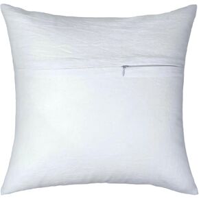 Howie's Needlepoint Cushion Back with Zipper, Cotton Cushion Back for Any 16x16 Inch Cushion (White)