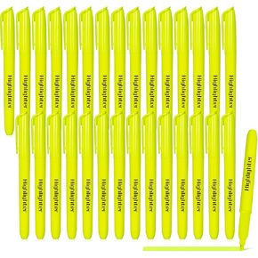 30 Pack Vibrant Yellow Highlighters, Chisel Tip Markers for Office, School, and Study Essentials