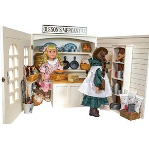 The Queen's Treasures 18" Doll Furniture, Little House on The Prairie Oleson's Mercantile General Store Play Set, Compatible with 18 Inch American Girl Dolls, Fully Assembled. ACCESSORIES NOT INCLUDED