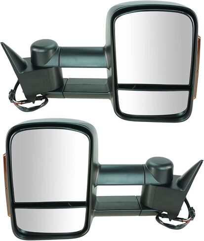 Trail Ridge Towing Mirror Manual Textured Left Right LH RH Pair for Chevy GMC in Kuwait