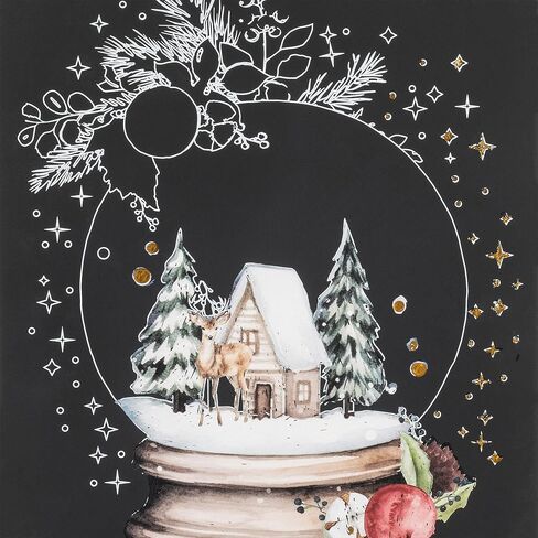 PADE PAPER SCRATCH - Winter Wonderland - 14 6 × 8 صفحات ، تكشف عن تصميمات العطلات الموسمية والاحتفالية ، الملوثات العضوية الثابتة المعدنية ، نشاط حرفي للبالغين in Kuwait