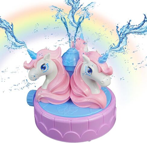 Sprinkler for Kids Outdoor Water Toys: Backyard Spinning Unicorn Toddler Sprinkler Toy - 360° Roating Spray Water Summer Outside Toys Attaches to Garden Hose Splashing Fun Toys for Boys Girls Gifts in Saudi Arabia