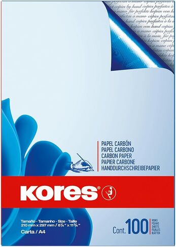 Kores A4 Blue Charcoal Paper 8.4x13 inches 100 Sheets in Kuwait