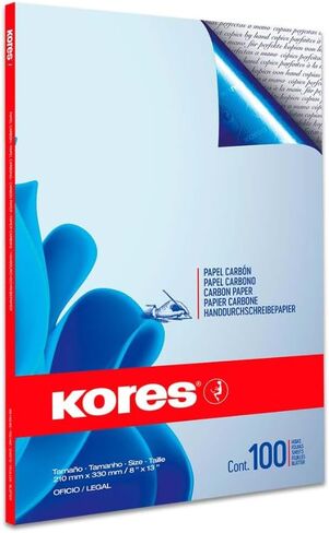 Kores A4 Blue Charcoal Paper 8.4x13 inches 100 Sheets in Kuwait