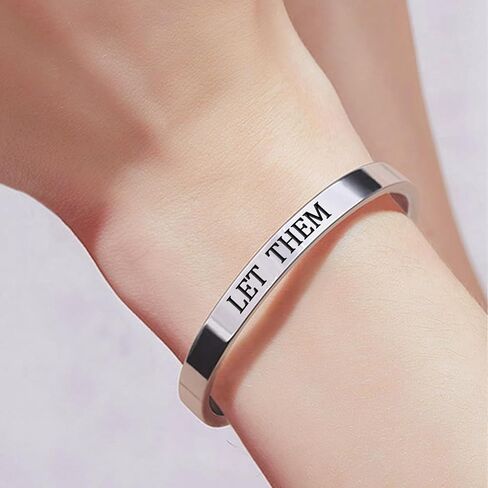 Remember Who The You Are Motivational Cuff Bracelet for Girls, Stainless Steel Color Inspirational Bangle Bracelets with Engraved Hidden Message Jewelry for Women Sisters Friends Gifts in Saudi Arabia
