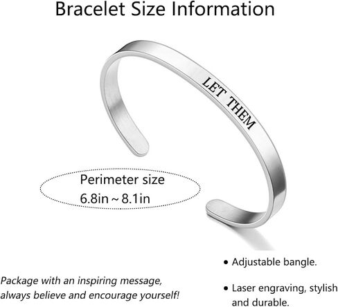 Remember Who The You Are Motivational Cuff Bracelet for Girls, Stainless Steel Color Inspirational Bangle Bracelets with Engraved Hidden Message Jewelry for Women Sisters Friends Gifts in Saudi Arabia